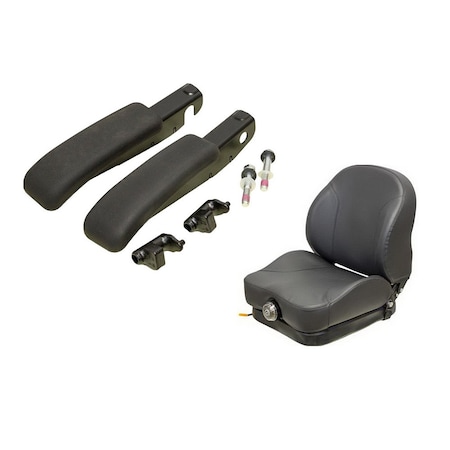 Aic Replacement Parts Gray Uni Pro Suspension Seat Fits Exmark Front Runner Lazer Z Fits John Deere 8383-SEAT